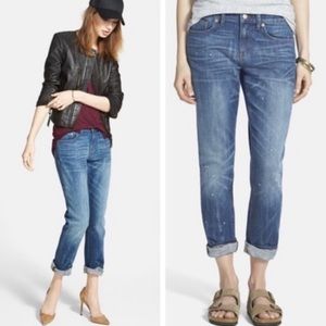 Madewell Slim Boyjean, Medium Splatter Paint, 27